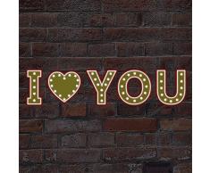 WALPLUS Adesivi murali Decorazioni Rimovibile Autoadesivo Bistro Lettering luci Fluorescenti al Buio Decalcomania di Arte murale Nursery Ristorante Cafe Hotel Costruzione casa Ufficio Decorazione