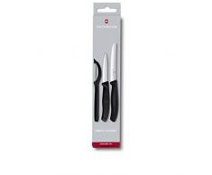 Victorinox adulti tasche strumento Swiss Classic verdure set di coltelli con pelapatate, 3 pezzi, nero, multicolore, non presente, 6.7113.31