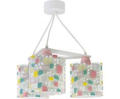 Dalber - Lampada da soffitto E-27, Segreti, Multicolore, 39 x 39 x 20