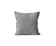 Soleil docre Liane - Cuscino Decorativo, Poliestere, 40 x 40 cm, Colore: Grigio