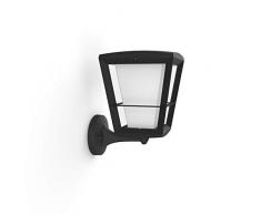 Philips Hue White and Color Ambiance Econic Lampada Lanterna da Parete per Esterni (Up), Led Integrato, Nero