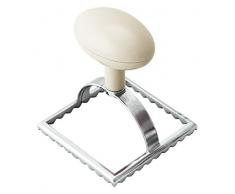 GP&ME Show Stampo Ravioli, Metallo Cromato, Bianco