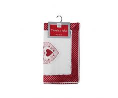 Douceur dintÃ©rieur - Runner da Tavolo, Modello Monlisa, 40 x 140 cm, Colore: Rosso