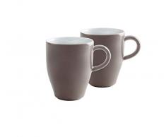KAHLA 21D252A69123C - Set di Tazze da caffÃ¨ CafÃ© Sommelier, 2 Pezzi, Marrone Talpa
