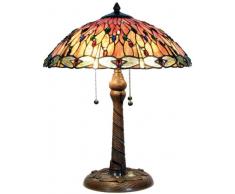 LumiLamp Tiffany - Lampada da Tavolo in Vetro, 45 x 56 cm