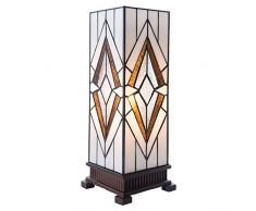 La Casa di Tiffany 5Ll-5895 Lampada da Tavolo, Bianco