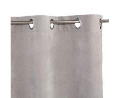 Homemaison Tenda con Leggero Aspetto camoscio a Occhielli, Poliestere, Grigio, 260Â x 140Â cm