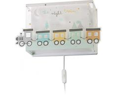 Dalber - Lampada da parete E-27, Il treno notturno, Multicolore, 38.5 x 13 x 22.5