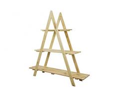 MODO24 RP-01 - Scaffale a gradini per Fiori, in Legno, Non trattato, 108 x 101 x 26 cm