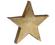 Wohnling Decorazione Stella Decorazione da tavola Stars in Alluminio Colore Oro