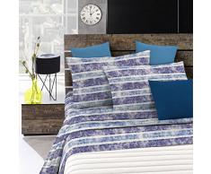 Italian Bed Linen Fantasy Completo Letto, Microfibra, Jeans Stripes, Singolo