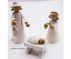 KWO Olbernhau 75360 - Figurine del presepe, 3 pz, 11 cm, Colore: Bianco