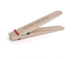 Monkey Business 14 x 3 x 4,5 cm, apertura Fermaporta con scritta, colore: bianco