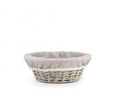 H&H 734359 Cestino Pane Tondo, Vimini, 23cm