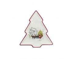 Villa DEste Home Tivoli 5900722 Classic Xmas Piatto Piano antipasto Forma Albero g, Dolomite