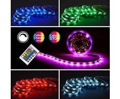 Briloner Leuchten Striscia 10m, tonalitÃ Regolabile, RGB, Bande LED 300xRGB-LED 0,08W, autoadesiva 27 W, Bianco, 10.000x10x2,5mm (LxBxH)