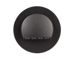 Zamel Ledix - Lampada da parete a LED, in metallo, colore: Nero