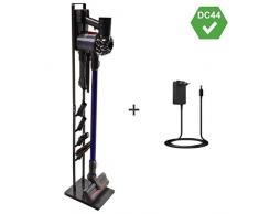 Paxanpax PFC764_53 - Aspirapolvere senza fili e accessori, supporto da pavimento per Dyson DC44, con caricatore di ricambio, design in metallo su base, grigio scuro