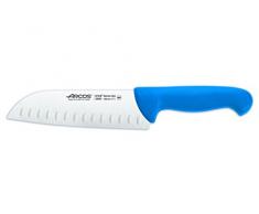 Arcos Serie 2900, Coltello Santoku Coltello Giapponese Coltelli asiatici, Lama Acciaio Inossidabile NITRUM 180 mm, Manico Polipropilene, Colore Blu