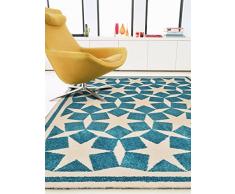 benuta Anis - Tappeto Moderno, 140 x 200 cm, Colore Blu