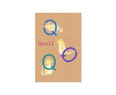 Komar Quadro da Parete ABC Animal Q Poster Immagine, Soggiorno, Camera da Letto, Decorazione, Stampa Senza Cornice Disponibile in Tre Misure, Multicolore, P036Q-30x40
