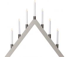 Star - Candelabro da finestra in legno, colore: Bianco/Beige
