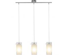 Brilliant 93662/15, lampade da soffitto, in metallo, 60Â W, E27, Cromo/Bianco, 10.8Â x 72.5Â x 107.5Â cm