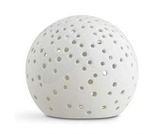 KÃ¤hler Nobili - Portalumini in Ceramica, 14 x 14 x 14 cm, Colore Bianco