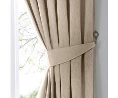 Fusion Dijon Plain Texture Coppia di fermatenda, Natural, 65 x 0.1 x 1 cm