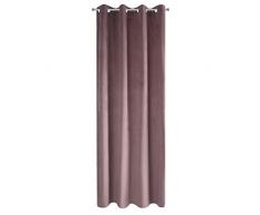 Eurofirany Pierre Tenda Velluto, per Soggiorno, Camera da Letto, Moderno, Classico Occhielli in Metallo 1. 215 g/m2, Rosa Chiaro, 140 x 250 cm