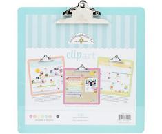 Doodlebug Clipart Monochromatic Tavoletta portablocco, 13,5 cm x 13,5 cm, colore: piscina, altri