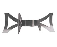 AMABIENTE - Designcandles Melodue_1 Kerzenhalter fÃ¼r Kugelkerze Ã 12+14 cm Candelabro, Acciaio Inox, Argento, 8.5 x 5.5 x 4 cm