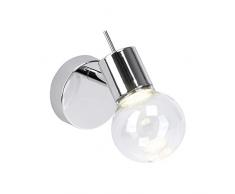 Brilliant g21910/15Â a +, lampade da soffitto, Metallo, 5Â W, Cromo/trasparente, 17Â x 10Â x 13.5Â cm