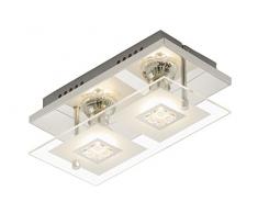 Briloner Leuchten 3195Â âÂ 028Â A +, plafoniera LED, Metallo, 3Â W, 250Â lumen, cromo, 24Â x 12Â x 9Â cm