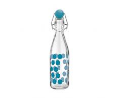 ZAK Designs DOT Bottiglia Vetro Blu, Vetro, Blu, 1 L
