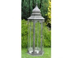 M S Lanterna da giardino in metallo, 58 cm, Grigio