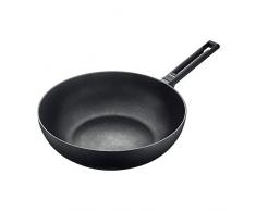 Berndes Alu Induction Stielwok 30 cm Wok, 4.7 Litri, Alluminio Forgiato, Nero