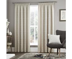 Just Contempo, Federa per Cuscino Ricamata a Tema Natalizio, in Poliestere, Poliestere, Crema, 178 x 33 x 1 cm