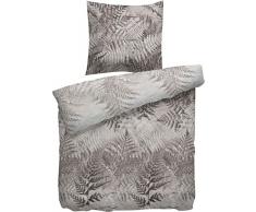 Heckett Lane - Biancheria da Letto in Twill Venne, 155 x 220 cm (80 x 80), Marrone/Grigio