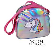 ROYMAR - Borsa Porta Pranzo a Forma di Unicorno, Unisex, per Adulti, Multicolore (Multicolore), Unica