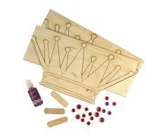 RAYHER 7526500Â Modellino in Legno della Porta CD, Queen, 7Â Pezzi Assortiti, 1Â Pezzi, 29Â x 7Â x 14,5Â cm