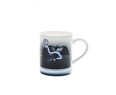 Alessi Blue Christmas AAA06 3 Mug, Bone China, Blu/Bianco, 8x8x9.50 cm