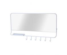 Karlsson LM954 Specchio Mirror-Me Sand Con Appendini, Bianco