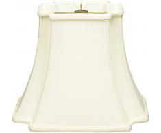 Royal Designs - Paralume rettangolare con campana rovesciata, bianco, (6 x 4) x (10 x 7) x 8.5