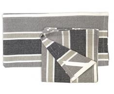 Soleil docre 712040 Prestige-Set di 2 strofinacci in cotone Jacquard, 50 x 70 cm, Cotone, grigio, 50 x 70 cm