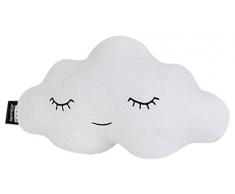 Paparajote Factory Cloud Newborn - Cuscino Morbido di Pelliccia, a Forma di Nuvola, Speciale per Neonati 35 x 12 x 19 cm Bianco
