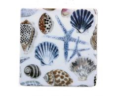 Sottobicchiere in ceramica Nautical Coastal Shells