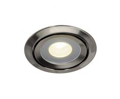 SLV, Faretto LED da incasso a soffitto, forma rotonda, A, 800 lumen, 2700 kelvin