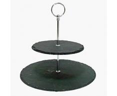 Better & Best - Supporto per Appendiabiti, Doppio Strato, Dimensioni 30 x 30 x 24 cm, Materiale: Ardesia/Metallo, Nero, Taglia Unica