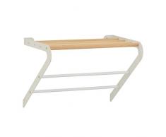 Wink Design Rino Porta Asciugamani da Parete, Acciaio, Bianco, 35x46x27 cm